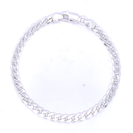 Sterling Silver 21cm Men's Medium Curb Bracelet SC420.21