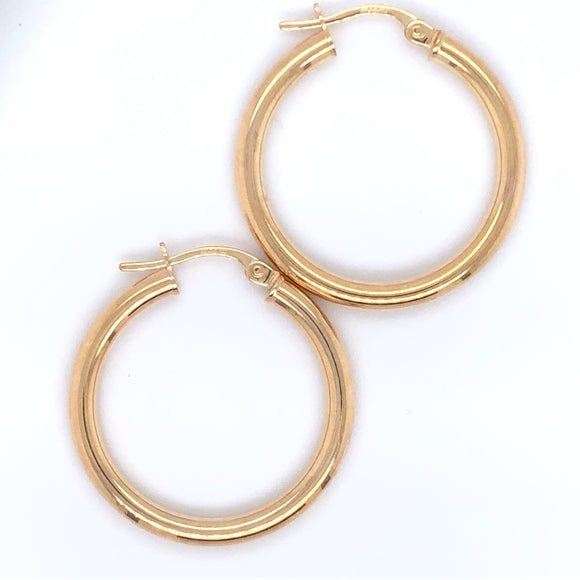9ct Gold Medium Hoop Earrings