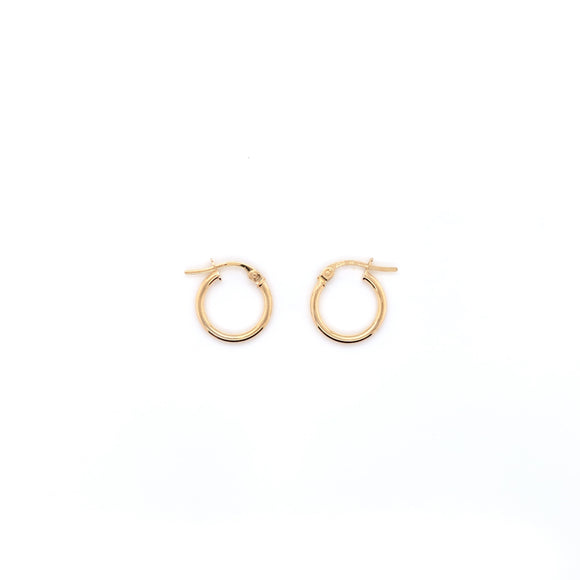 9ct Gold 10mm Cute Hoop Earrings