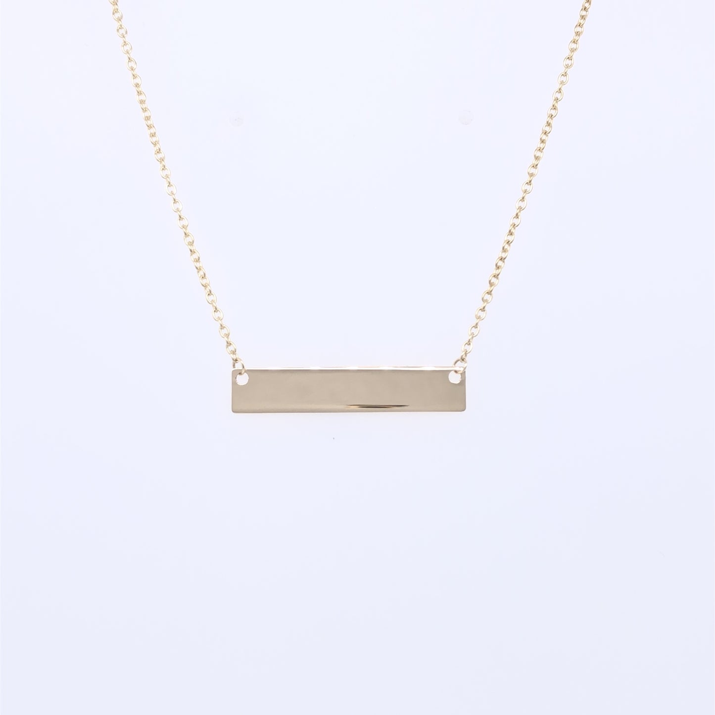 9ct Gold Engravable Bar Necklet GP739