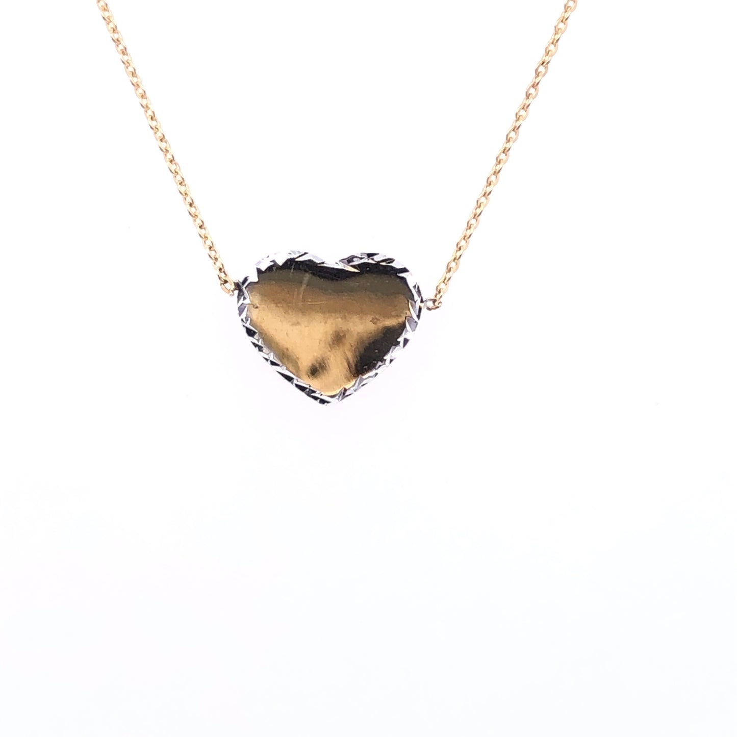 9ct Gold Cute Heart Engravable Disc