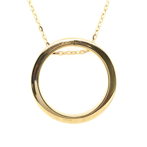 9ct Gold Large Circle Necklace