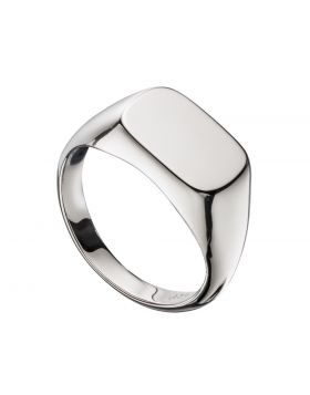 Sterling Silver Mens Plain Signet Ring