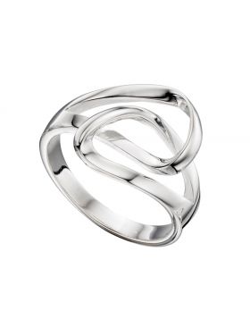 Sterling Silver Double Loop Ring R3374