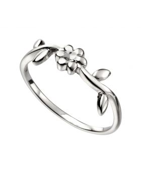 Sterling Silver Flower Vine Ring R3546