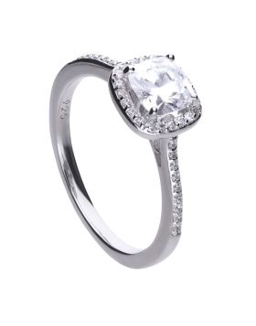 Diamonfire CZ Square Cut Pavé Ring R3626