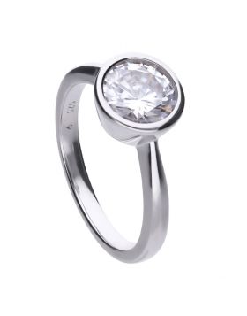 Diamonfire Zirconia Bezel Set 2.00ct Solitaire Ring R3648