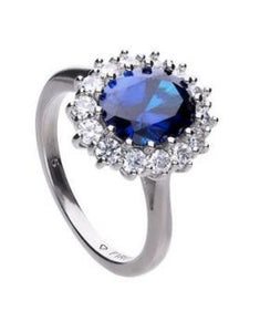 Diamonfire Blue Sapphire Coloured Zirconia Ring R3663