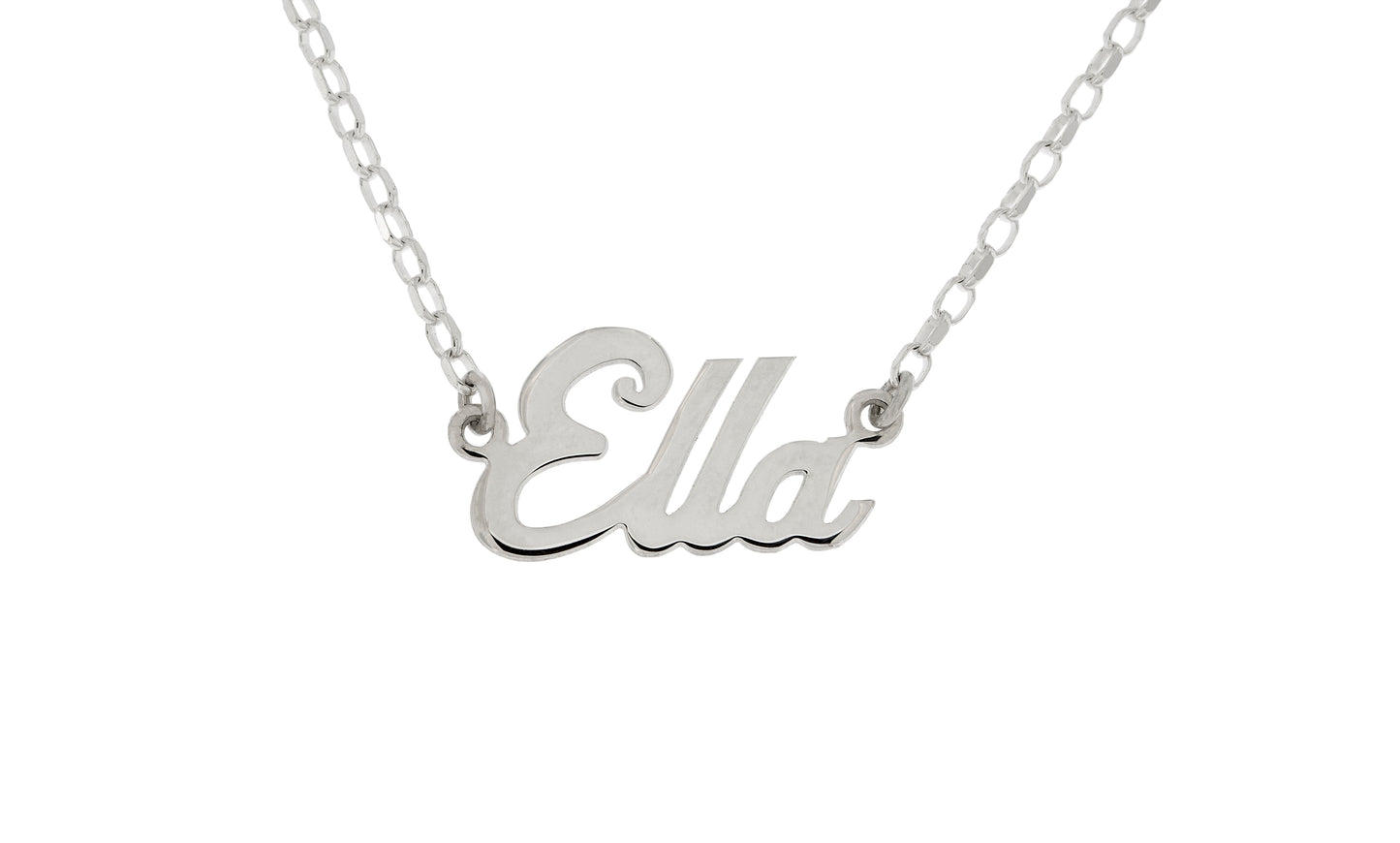 Sterling Silver Medium Script Name Pendant SNP03