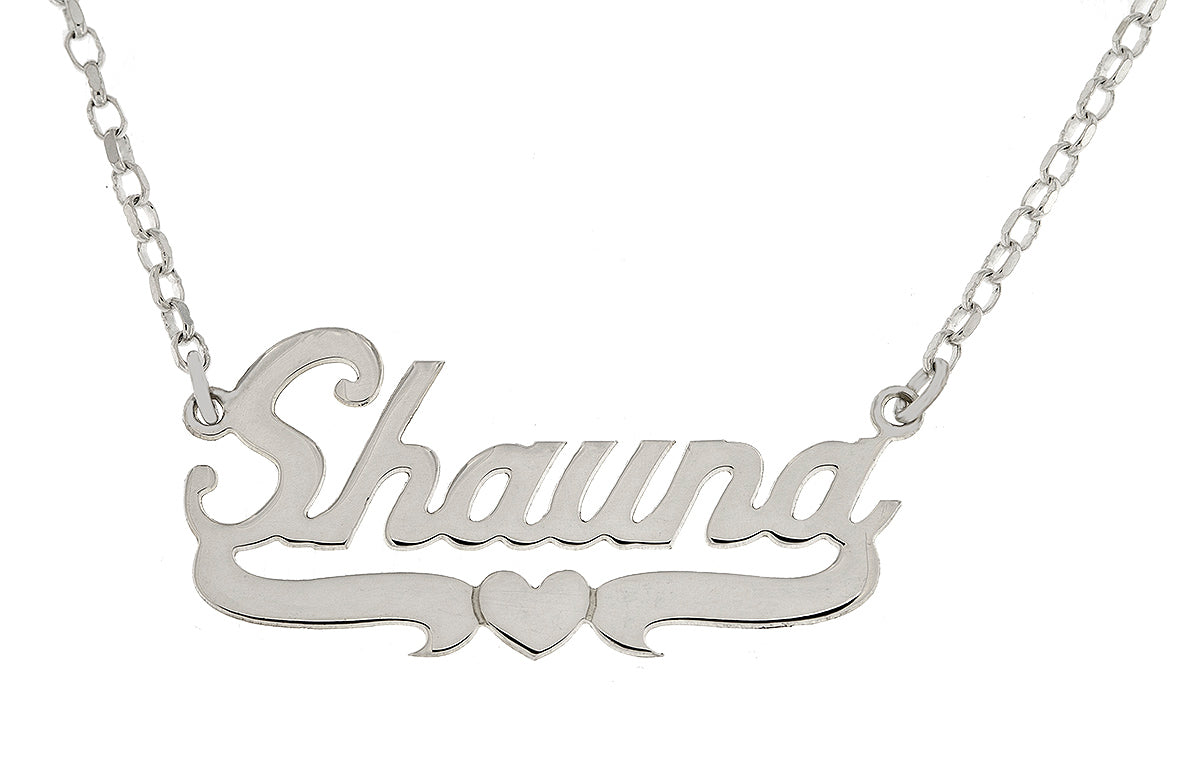 Sterling Silver Name Pendant SNP13