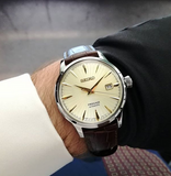 SEIKO PRESAGE COCKTAIL AUTOMATIC GENTS CREAM DIAL STRAP WATCH