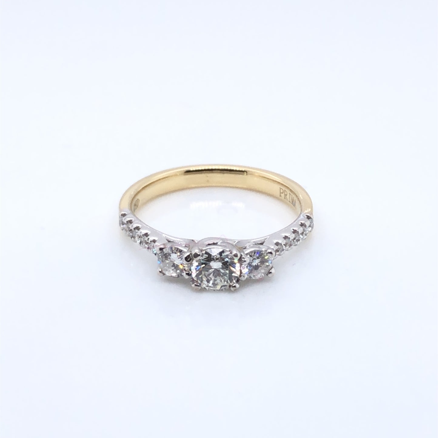 18ct Gold  Diamond Trilogy 0.52ct Ring