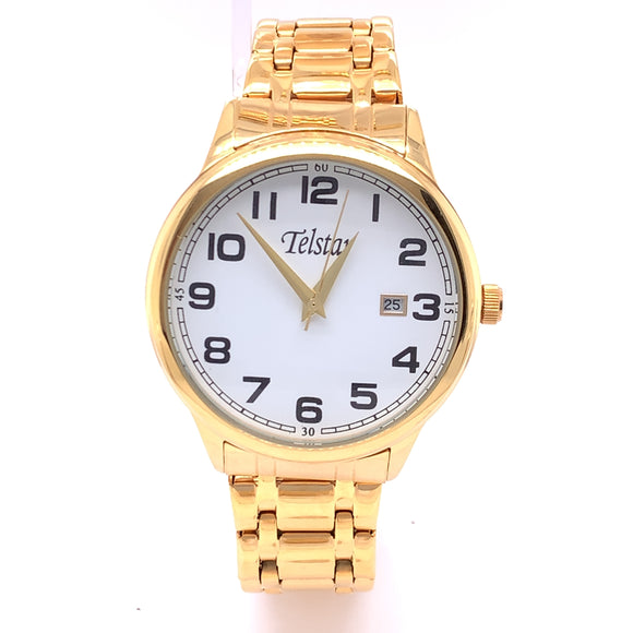 Telstar Men's Gold White Bracelet Watch
