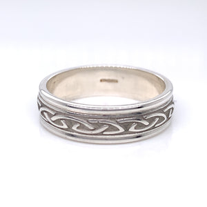 Sterling Silver Ladies Raised Celtic Knot Ring