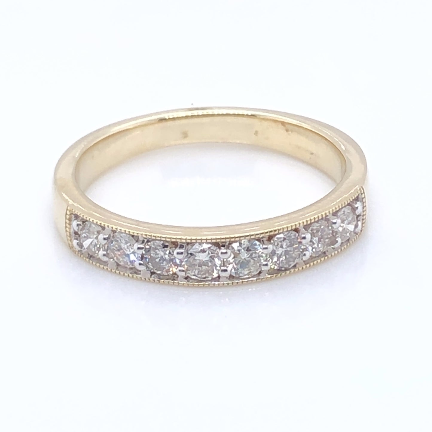 9ct Gold Classic Diamond Pavé Band 0.50ct