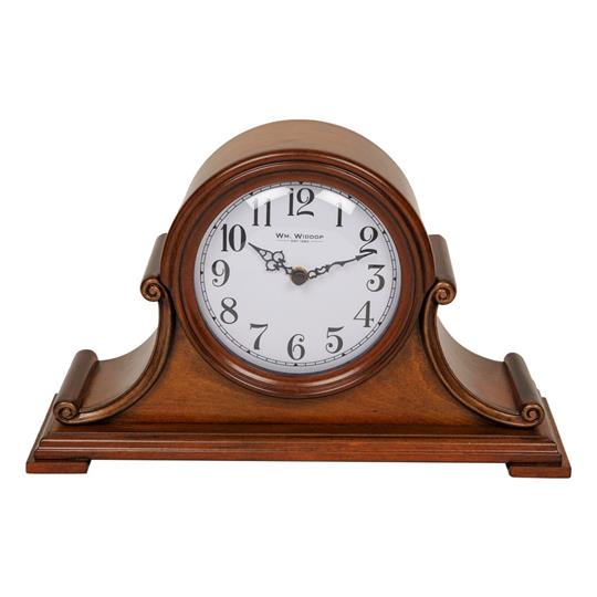 Wm Widdop Quartz Chime Wooden Mantel Clock