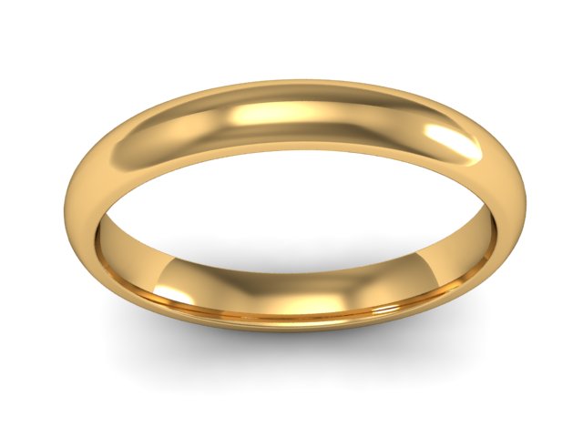 9ct Gold 4mm Court Wedding Band W50