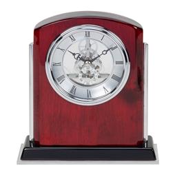 Wooden Quartz Skeleton Mantel Clock