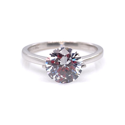 9ct White Gold CZ Solitaire Ring WRZ091