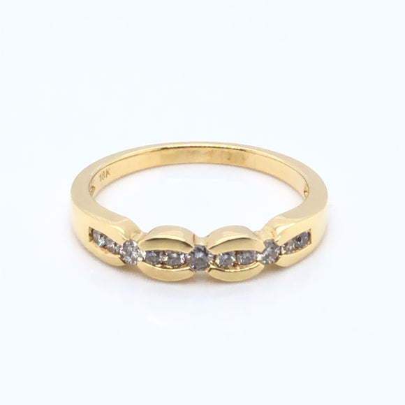 18ct Gold Diamond 0.27ct Scalloped Eternity Ring