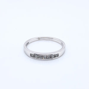 9ct White Gold Diamond 0.16ct Channel-set Ring
