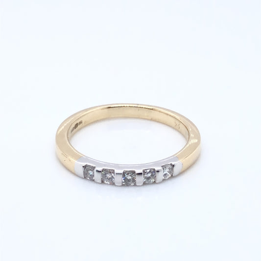 9ct Gold Diamond 0.22ct Eternity Ring X36