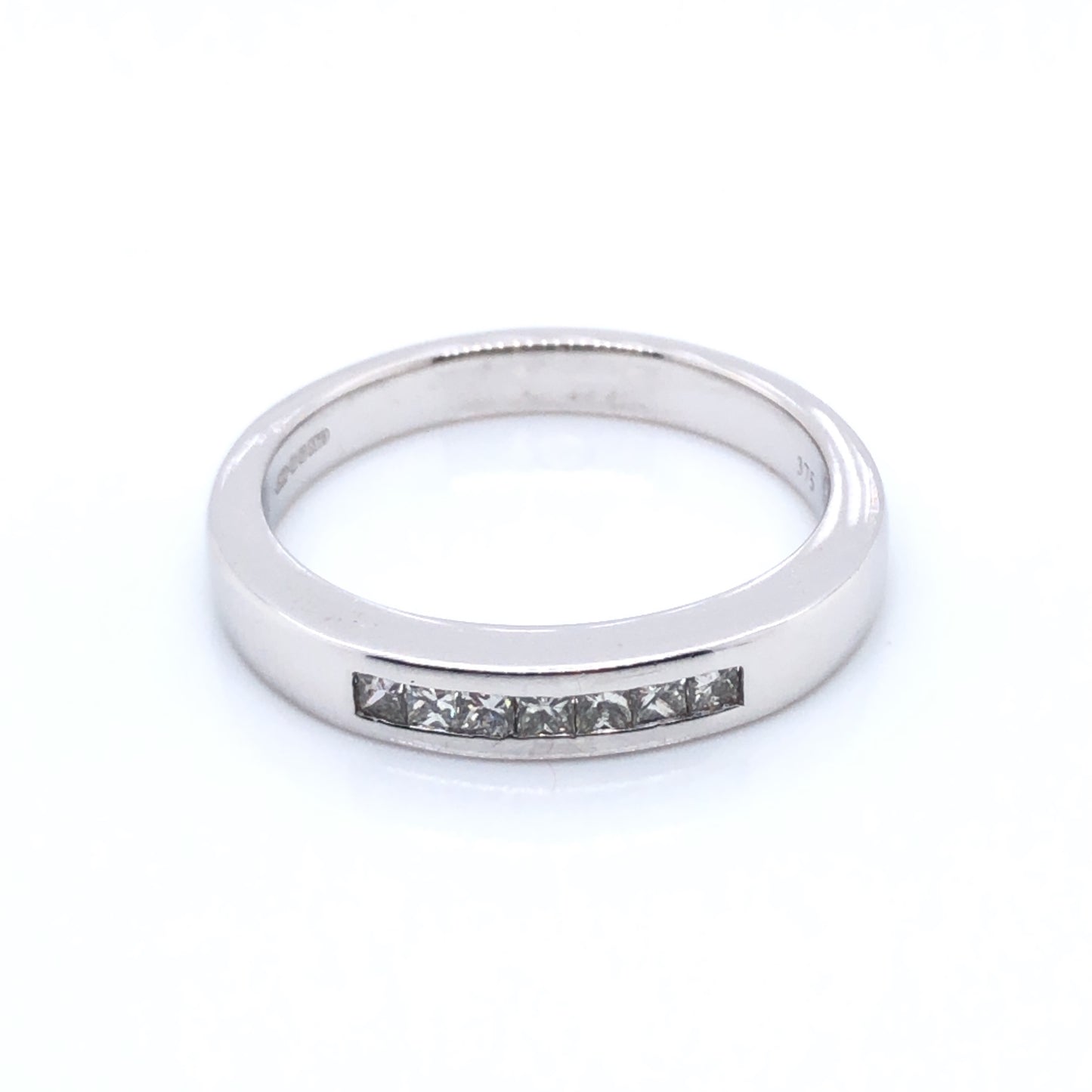 9ct White Gold Diamond 0.23ct Channel-set Ring