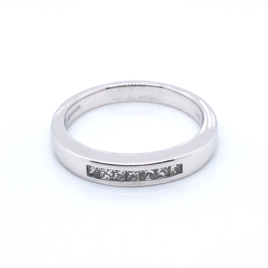 9ct White Gold Diamond 0.23ct Channel-set Ring