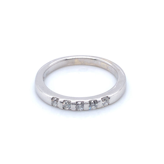 18ct White Gold Diamond 0.21ct  Bar-set Eternity Ring X68