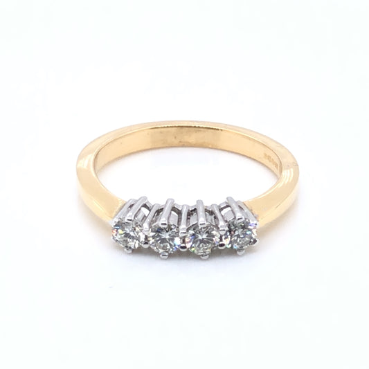 18ct Gold Diamond Four Stone Ring