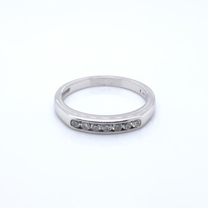 18ct White Gold Diamond Channel-set Eternity Ring X7/9