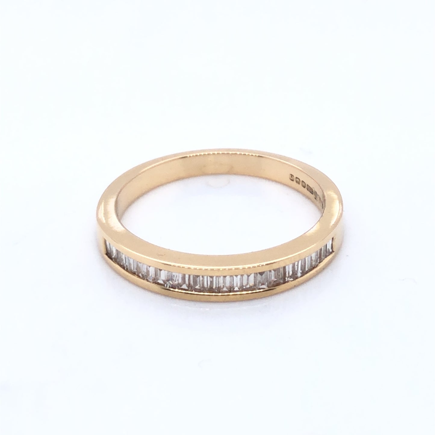 18ct Gold Baguette Diamond Channel-set 3mm Band