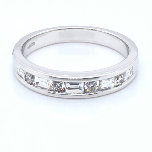 18ct White Gold Baguette Diamond 0.57ct Eternity Ring