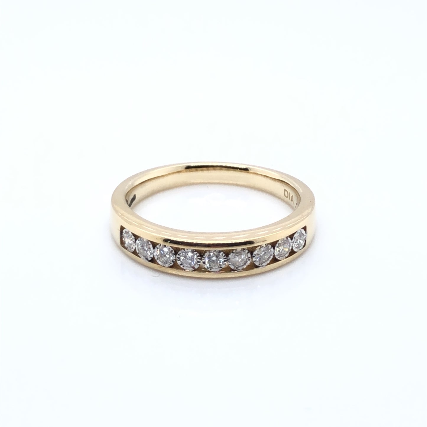 9ct Gold Diamond Illusion 0.15ct Eternity Ring