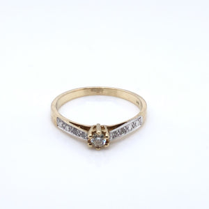 9ct Gold Diamond Solitaire 0.15ct Ring