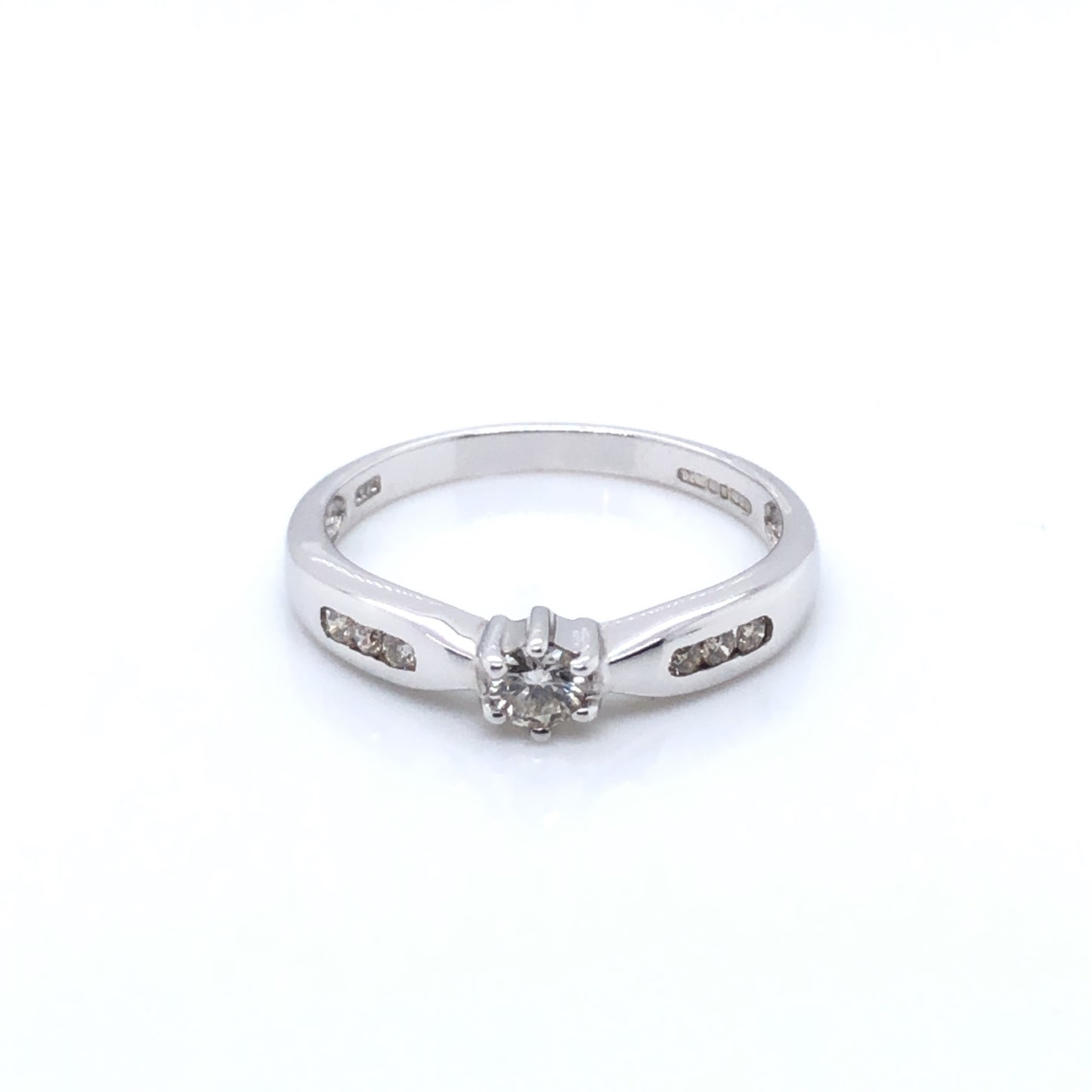 9ct White Gold Diamond 0.25ct Solitaire Ring