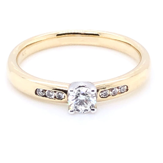 9ct Gold Diamond Solitaire Ring