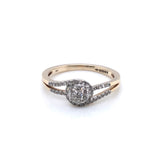 9ct Gold Diamond Swirl 0.30ct Ring