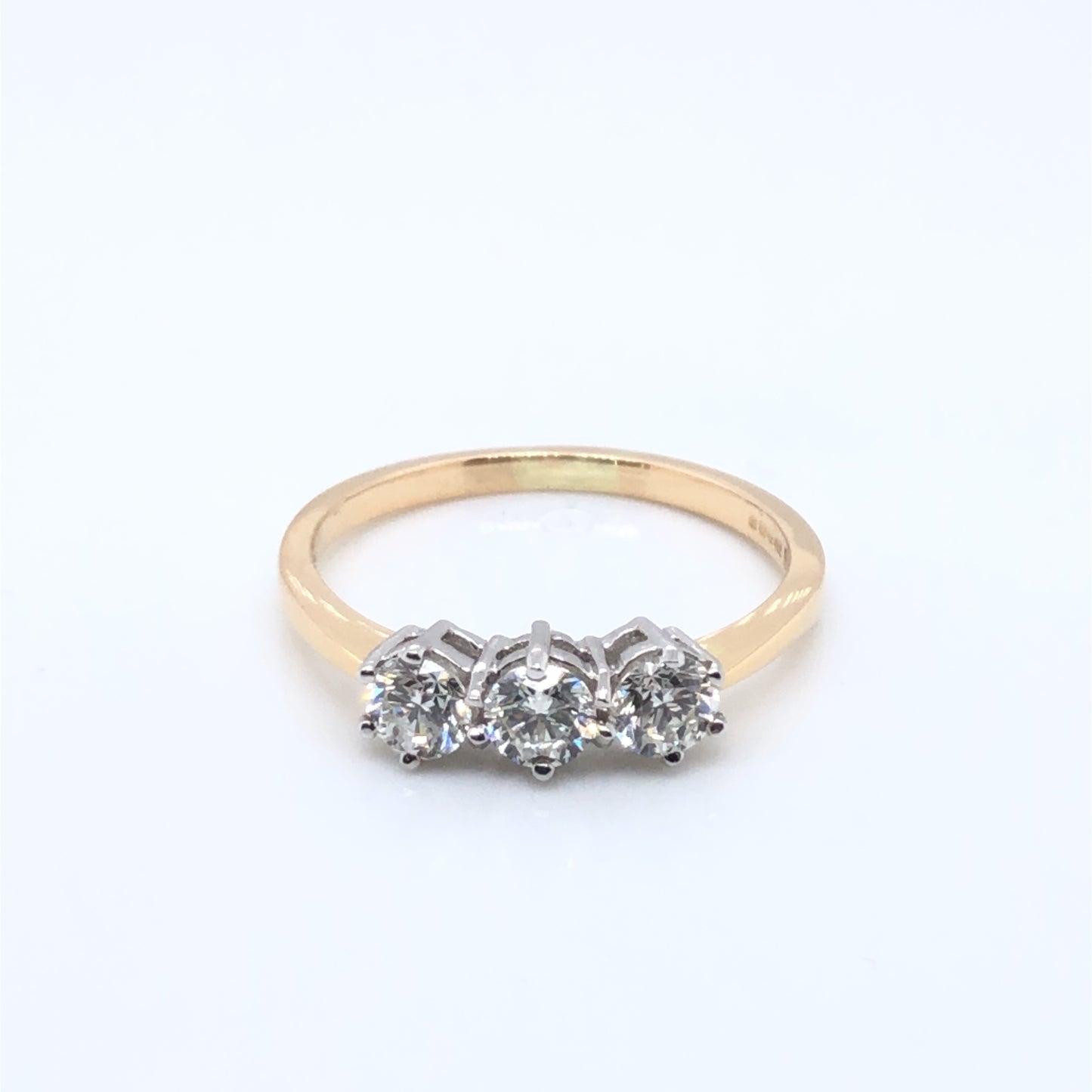 18ct Gold  Diamond Trilogy  0.75ct Si Ring