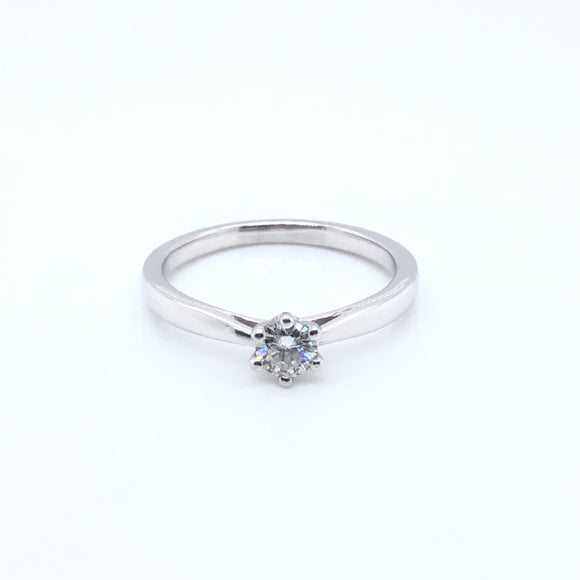 18ct White Gold 0.25ct Diamond Classic Solitaire Ring