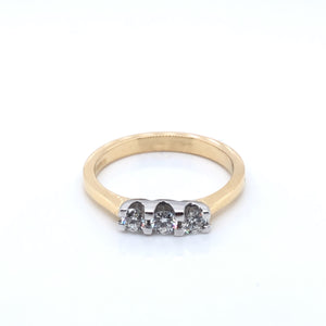 18ct Gold  Diamond Trilogy 0.35ct Ring