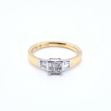 18ct Gold 0.44ct Diamond Princess Baguette Ring Z11/24