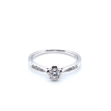 9ct White Gold Diamond Solitaire 0.22ct Engagement Ring