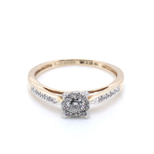 9ct Gold Diamond Solitaire 0.25ct Ring