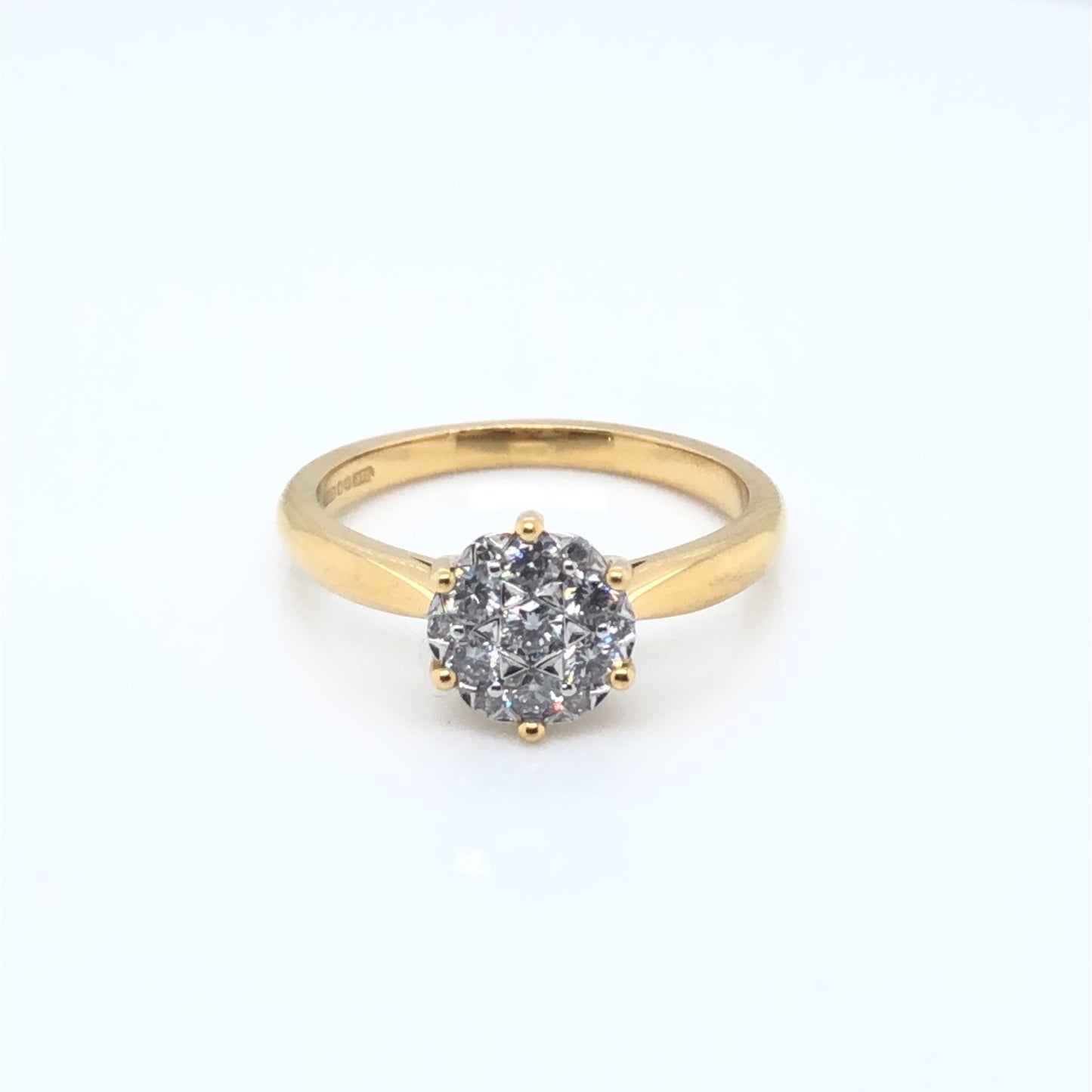 9ct Gold Multi-Diamond 0.33ct Solitaire Ring