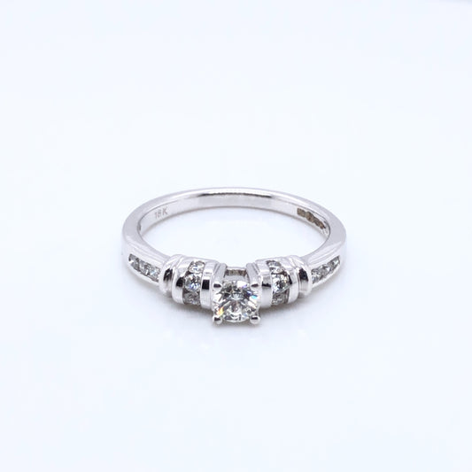 18ct White Gold  Diamond 0.50ct Fancy Solitaire Ring