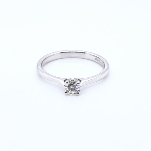 18ct White Gold Diamond 0.26ct Classic Solitaire Ring