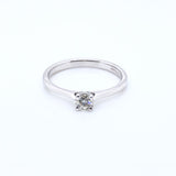 18ct White Gold Diamond 0.26ct Classic Solitaire Ring