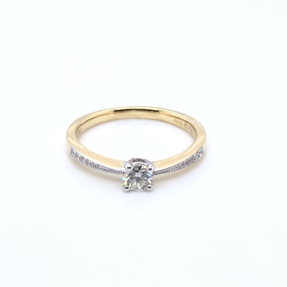 18ct Gold 0.31ct Diamond Classic Solitaire Ring