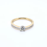18ct Gold 0.31ct Diamond Classic Solitaire Ring